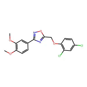 5-[(2,4-Dichlorophenoxy)methyl]-3-(3,4-dimethoxyphenyl)-1,2,4-oxadiazole structure