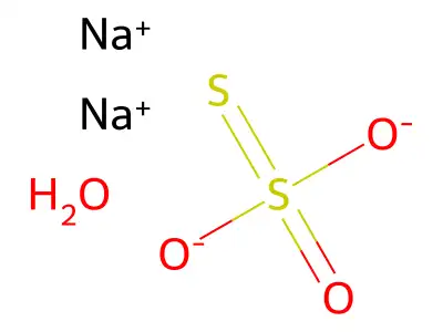 硫代硫酸二钠盐一水合物 structure