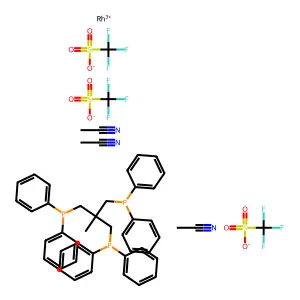 (Rh(MeCN)3(PPP))(OTf)3 structure