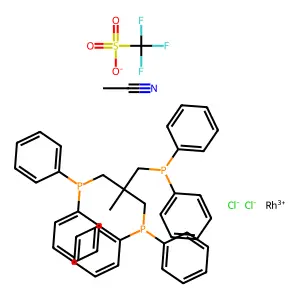 (RhCl2(MeCN)(PPP))(OTf) structure