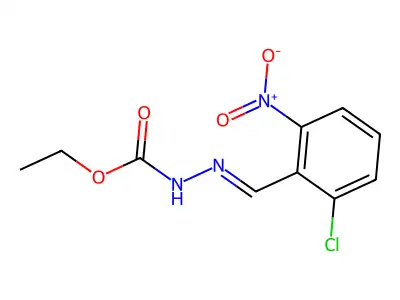 ethyl N-[(2-chloro-6-nitrophenyl)methylideneamino]carbamate structure