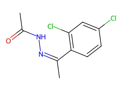 N-[1-(2,4-dichlorophenyl)ethylideneamino]acetamide structure