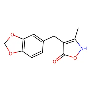 5(2H)-Isoxazolone, 4-(1,3-benzodioxol-5-ylmethyl)-3-methyl- structure