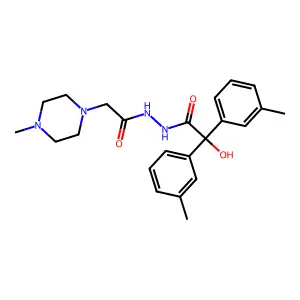 1-Piperazineacetic acid, 4-methyl-, 2-(hydroxybis(3-methylphenyl)acetyl)hydrazide structure