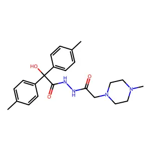 1-Piperazineacetic acid, 4-methyl-, 2-(hydroxybis(4-methylphenyl)acetyl)hydrazide structure