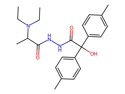 Benzeneacetic acid, alpha-hydroxy-4-methyl-alpha-(4-methylphenyl)-, 2-(2-(diethylamino)-1-oxopropyl)hydrazide structure
