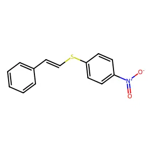 Benzene, 1-nitro-4-[(2-phenylethenyl)thio]- structure