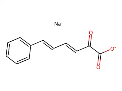 Sodium 2-oxo-6-phenylhexa-3,5-dienoate structure