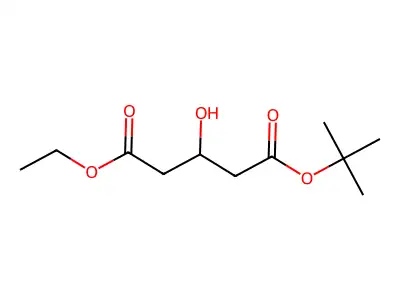 5-O-tert-butyl 1-O-ethyl 3-hydroxypentanedioate structure