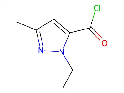 1-Ethyl-3-methyl-1H-pyrazole-5-carbonyl chloride structure