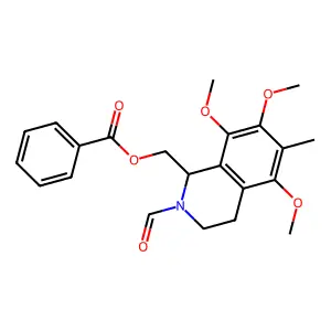(n-formyl-5,7,8-trimethoxy-6-methyl-1,2,3,4-tetrahydro-1-isoquinolyl) Methyl Benzoate structure