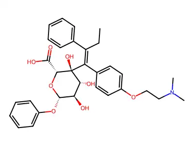 4-Hydroxytamoxifen beta-glucuronide structure