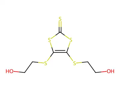 4,5-Bis(2-hydroxyethylsulfanyl)-1,3-dithiole-2-thione structure