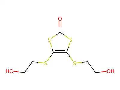 4,5-bis(2-hydroxyethylsulfanyl)-1,3-dithiol-2-one structure