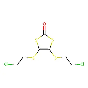 4,5-Bis(2-chloroethylsulfanyl)-1,3-dithiol-2-one structure
