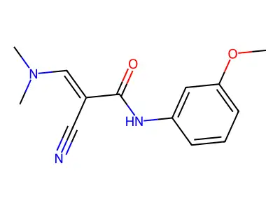 2-cyano-3-(dimethylamino)-N-(3-methoxyphenyl)prop-2-enamide structure