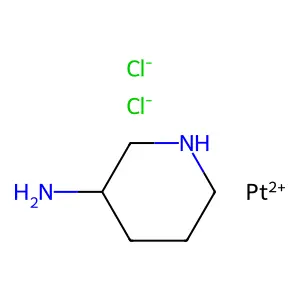 Dichloro-(S)-3-amino-hexahydropyridine platinum(II) structure