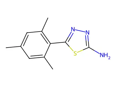 5-Mesityl-1,3,4-thiadiazol-2-amine structure