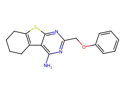2-(Phenoxymethyl)-5,6,7,8-tetrahydro[1]benzothieno[2,3-d]pyrimidin-4-amine structure