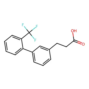 3-(2'-(Trifluoromethyl)-[1,1'-biphenyl]-3-yl)propanoic acid structure