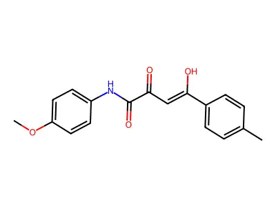 (Z)-2-hydroxy-N-(4-methoxyphenyl)-4-oxo-4-(p-tolyl)but-2-enamide structure