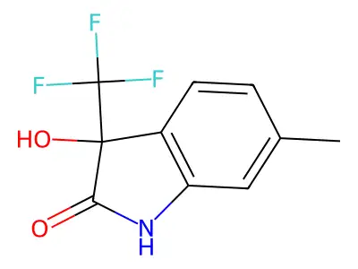 (3S)-3-hydroxy-6-methyl-3-(trifluoromethyl)-1,3-dihydro-2H-indol-2-one structure