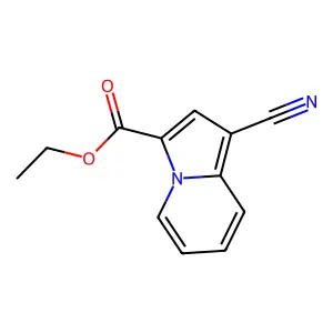 3-Indolizinecarboxylic acid, 1-cyano-, ethyl ester structure