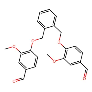 4-({2-[(4-Formyl-2-methoxyphenoxy)methyl]phenyl}methoxy)-3-methoxybenzaldehyde structure