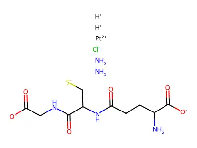 Diamminechloro(glutathionato-S)platinum(II) structure