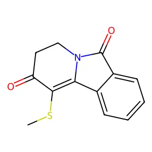 Pyrido[2,1-a]isoindole-2,6-dione, 3,4-dihydro-1-(methylthio)- structure