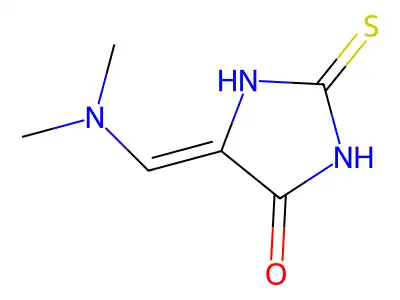 4-Imidazolidinone, 5-((dimethylamino)methylene)-2-thioxo- structure