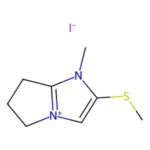 5H-Pyrrolo(1,2-a)imidazolium, 6,7-dihydro-1-methyl-2-(methylthio)-, iodide structure