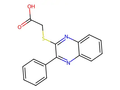 2-[(3-Phenylquinoxalin-2-yl)sulfanyl]acetic acid structure