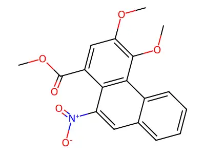 Methyl 3,4-dimethoxy-10-nitrophenanthrene-1-carboxylate structure