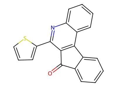 7H-Indeno(2,1-c)quinolin-7-one, 6-(2-thienyl)- structure