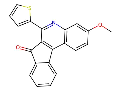 7H-Indeno(2,1-c)quinolin-7-one, 3-methoxy-6-(2-thienyl)- structure