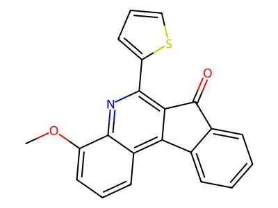 7H-Indeno(2,1-c)quinolin-7-one, 4-methoxy-6-(2-thienyl)- structure