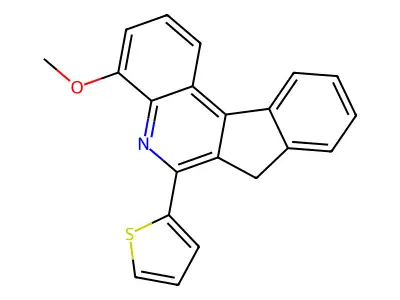 7H-Indeno(2,1-c)quinoline, 4-methoxy-6-(2-thienyl)- structure