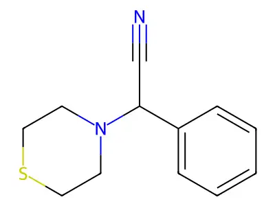 2-Phenyl-2-thiomorpholinoacetonitrile structure