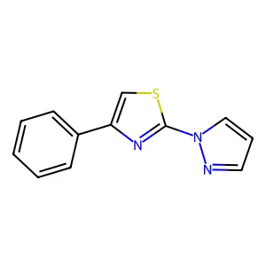 4-phenyl-2-(1H-pyrazol-1-yl)-1,3-thiazole structure