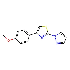 methyl 4-[2-(1H-pyrazol-1-yl)-1,3-thiazol-4-yl]phenyl ether structure