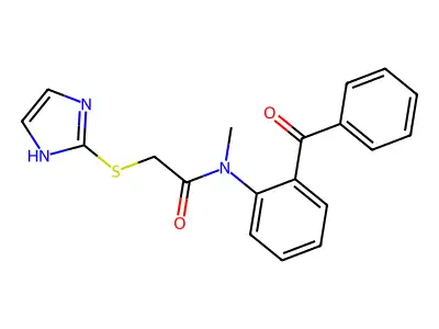 Acetamide, N-(2-benzoylphenyl)-2-(1H-imidazol-2-ylthio)-N-methyl- structure