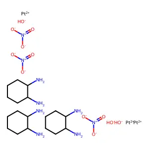 Tris(1,2-cyclohexanediamine-n,n')tri-mu-hydroxytriplatinum(iii) Trinitrate structure
