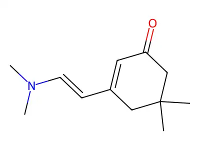 3-[(E)-2-(dimethylamino)ethenyl]-5,5-dimethylcyclohex-2-en-1-one structure