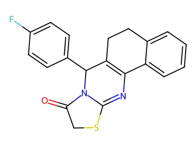 7-(4-fluorophenyl)-5,7-dihydro-6H-benzo[h][1,3]thiazolo[2,3-b]quinazolin-9(10H)-one structure