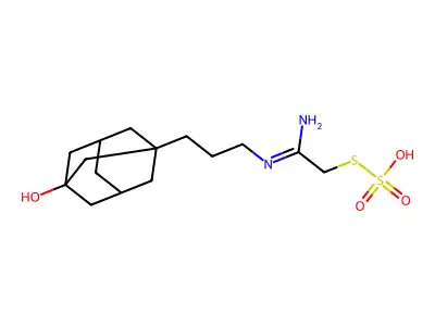 Thiosulfuric acid, S-(2-((3-(3-hydroxytricyclo(3.3.1.1(sup 3,7))dec-1-yl)propyl)amino)-2-iminoethyl) ester, dihydrate structure