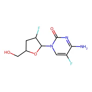 胞苷 3'-脱氧-2',5'-二氟- structure