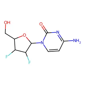 1-(2,3-Dideoxy-2,3-difluoroarabinofuranosyl)cytosine structure
