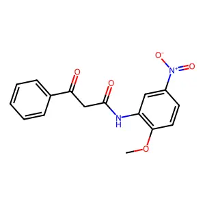 N-(2-Methoxy-5-nitrophenyl)-benzoylacetamide structure