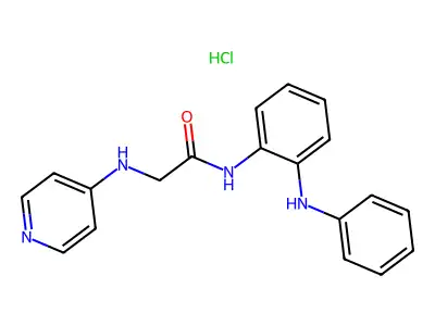 Acetamide, N-(2-(phenylamino)phenyl)-2-(4-pyridinylamino)-, hydrochloride structure